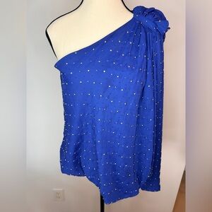Robert Rodriguez One-Shoulder Royal Blue Top – Size 6
